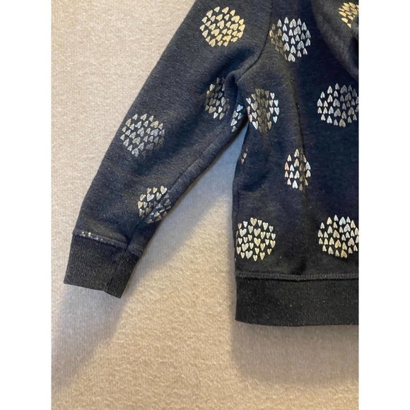 Cat & Jack Jacket Girl's 3T Blue Hooded with Hearts - Picture 9 of 11